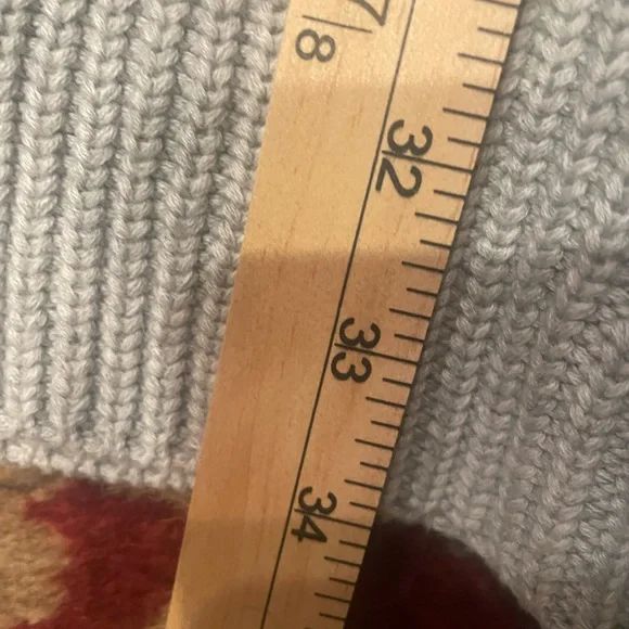 Talbots Gray Knit Vest with Faux Fur Trim - Picture 4 of 5